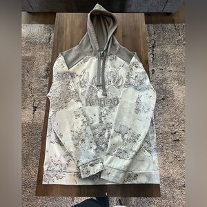 Redhead Clothing Men's White and Cream Hoodie